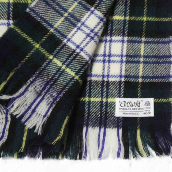 Vintage Cotswold Woollen Weavers Wool Scarf Tartan Plaid Made in United Kingdom - Picture 2 of 2